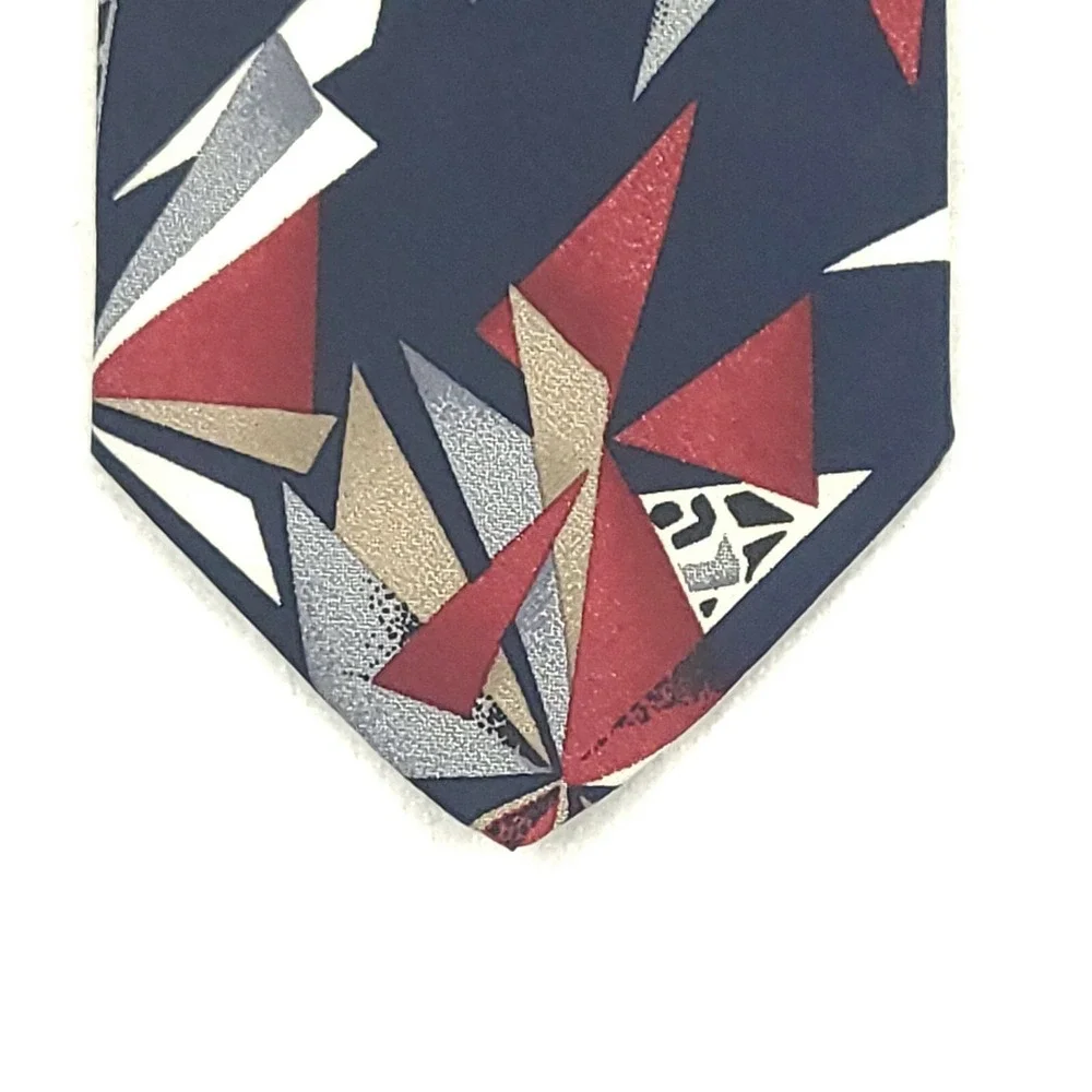 Brandini Le Collezioni Mens Tie Silk Made in Italy Vintage Wide Abstract New